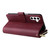 Samsung Galaxy S26 9-Card Slots Zipper Wallet Bag Leather Phone Case - Wine Red
