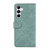 Samsung Galaxy S26 ABEEL Color Block Magnetic RFID Leather Phone Case - Cyan-Pink