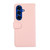 Samsung Galaxy S26 ABEEL Delicate Texture Splicing RFID Leather Phone Case - Pink