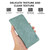 Samsung Galaxy S26 ABEEL Frosted Magnetic RFID Leather Phone Case - Cyan