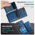 Samsung Galaxy S26 AutSpace A13 MagSafe Magnetic RFID Flip Card Bag Phone Case - Blue