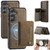 Samsung Galaxy S26 AutSpace A13 MagSafe Magnetic RFID Flip Card Bag Phone Case - Coffee