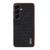 Samsung Galaxy S26 AZNS Electroplated Frame Crocodile Texture Full Coverage Phone Case - Black