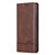 Samsung Galaxy S26 AZNS Magnetic Calf Texture Flip Leather Phone Case - Dark Brown