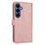 Samsung Galaxy S26 AZNS Skin Feel Calf Texture Flip Leather Phone Case - Rose Gold