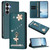 Samsung Galaxy S26 Ballet Girl Diamond Studded RFID Vegan Leather Phone Case - Peacock Green