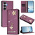 Samsung Galaxy S26 Ballet Girl Diamond Studded RFID Vegan Leather Phone Case - Violet
