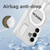 Samsung Galaxy S26 BIBERCAS Transparent Color Series MagSafe Air Bag Shockproof Phone Case - White