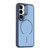 Samsung Galaxy S26 Bright Color Contrast Skin-feel Camera Bracket Magsafe Phone Case - Blue
