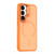 Samsung Galaxy S26 Bright Color Contrast Skin-feel Camera Bracket Magsafe Phone Case - Orange