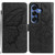 Samsung Galaxy S26 Butterfly Flutter Pattern Embossed Leather Phone Case - Black