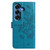 Samsung Galaxy S26 Butterfly Flutter Pattern Embossed Leather Phone Case - Blue