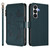 Samsung Galaxy S26 Butterfly Love Flower Multi-card Zipper Wallet Leather Phone Case - Dark Green