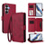 Samsung Galaxy S26 Butterfly Love Flower Multi-card Zipper Wallet Leather Phone Case - Wine Red
