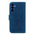 Samsung Galaxy S26 Butterfly Rose Embossed Leather Phone Case - Blue