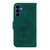 Samsung Galaxy S26 Butterfly Rose Embossed Leather Phone Case - Green