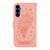 Samsung Galaxy S26 Butterfly Rose Embossed Leather Phone Case - Pink