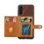 Samsung Galaxy S26 Calfskin Card Slot TPU Hybrid PU Phone Case - Red