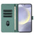 Samsung Galaxy S26 Cartoon Elephant Embossed Leather Phone Case - Green