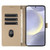Samsung Galaxy S26 Cartoon Elephant Embossed Leather Phone Case - Khaki