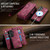 Samsung Galaxy S26 CaseMe 008 Detachable Multifunctional Leather Phone Case - Wine Red