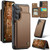 Samsung Galaxy S26 CaseMe C22 Card Slots Holder RFID Anti-theft Phone Case - Brown