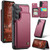 Samsung Galaxy S26 CaseMe C22 Card Slots Holder RFID Anti-theft Phone Case - Red