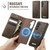 Samsung Galaxy S26 CaseMe C49 Magnetic RFID Blocking Detachable Wallet Leather Phone Case - Coffee