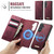 Samsung Galaxy S26 CaseMe C49 Magnetic RFID Blocking Detachable Wallet Leather Phone Case - Red