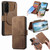 Samsung Galaxy S26 CaseNeo MagSafe RFID Anti-theft Retro Leather Phone Case - Brown