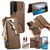 Samsung Galaxy S26 CaseNeo MagSafe RFID Anti-theft Zipper Wallet Retro Leather Phone Case - Brown