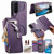 Samsung Galaxy S26 CaseNeo MagSafe RFID Anti-theft Zipper Wallet Retro Leather Phone Case - Purple