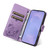 Samsung Galaxy S26 Cat and Bee Embossed Flip Leather Phone Case - Purple