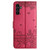 Samsung Galaxy S26 Cat Embossing Pattern Leather Phone Case with Lanyard - Red