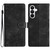 Samsung Galaxy S26 Cherry Blossom Butterfly Skin Feel Embossed PU Phone Case - Black