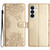 Samsung Galaxy S26 Cherry Blossom Butterfly Skin Feel Embossed PU Phone Case - Gold