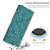 Samsung Galaxy S26 Cherry Blossoms Embossed Leather Phone Case - Green