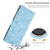 Samsung Galaxy S26 Cherry Blossoms Embossed Leather Phone Case - Light Blue