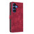 Samsung Galaxy S26 Cherry Blossoms Embossed Leather Phone Case - Red