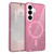Samsung Galaxy S26 Clear Glitter Magnetic PC Hybrid TPU Phone Case - Pink