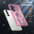 Samsung Galaxy S26 Clear Glitter Magnetic PC Hybrid TPU Phone Case - Pink