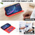 Samsung Galaxy S26 Color Matching RFID Anti-theft Leather Phone Case - Red