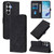 Samsung Galaxy S26 Crossbody 3D Embossed Flip Leather Phone Case - Black
