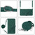 Samsung Galaxy S26 Crossbody 3D Embossed Flip Leather Phone Case - Dark Green