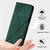 Samsung Galaxy S26 Crossbody 3D Embossed Flip Leather Phone Case - Dark Green