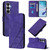 Samsung Galaxy S26 Crossbody 3D Embossed Flip Leather Phone Case - Purple
