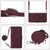 Samsung Galaxy S26 Crossbody 3D Embossed Flip Leather Phone Case - Wine Red