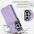Samsung Galaxy S26 Crossbody Dual-buckle Wallet RFID Back Leather Phone Case - Light Purple