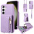 Samsung Galaxy S26 Crossbody Lanyard Zipper Wallet Leather Phone Case - Purple