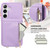 Samsung Galaxy S26 Crossbody Lanyard Zipper Wallet Leather Phone Case - Purple